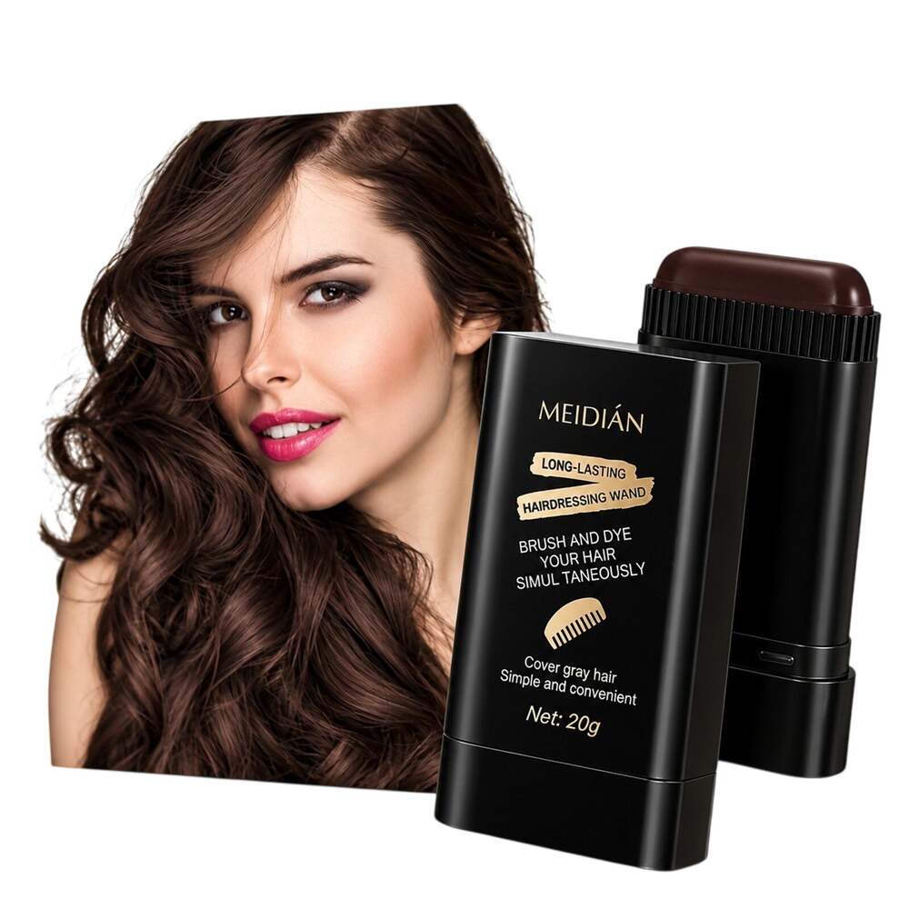MEIDIAN Hairdressing Wand 02 Brownish Black Gray Hair Root Cover 20g 2-Pack